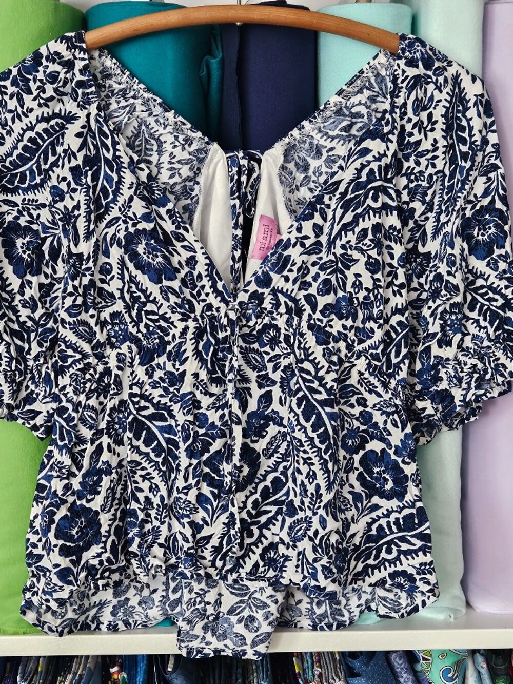 MiAmi by Francesca's Tie Back Blouse